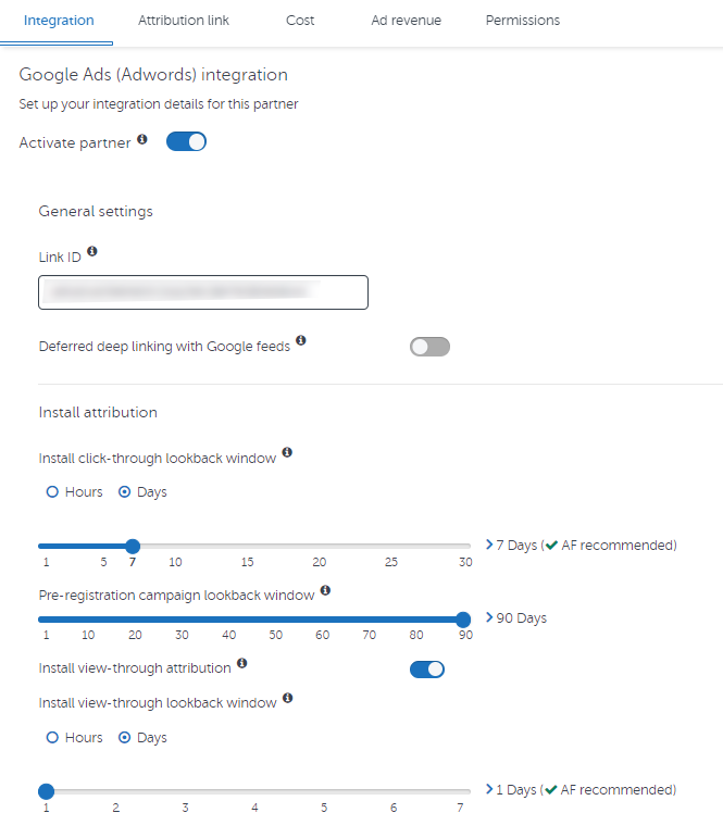 Google Ads integration