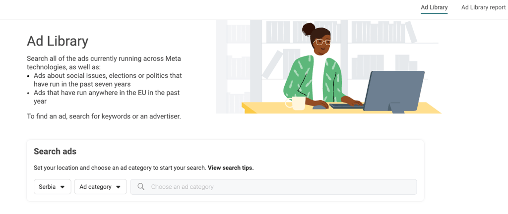 Ads library facebook overview
