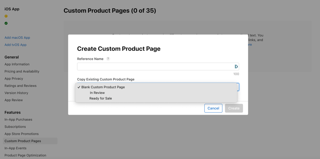 custom product pages naming