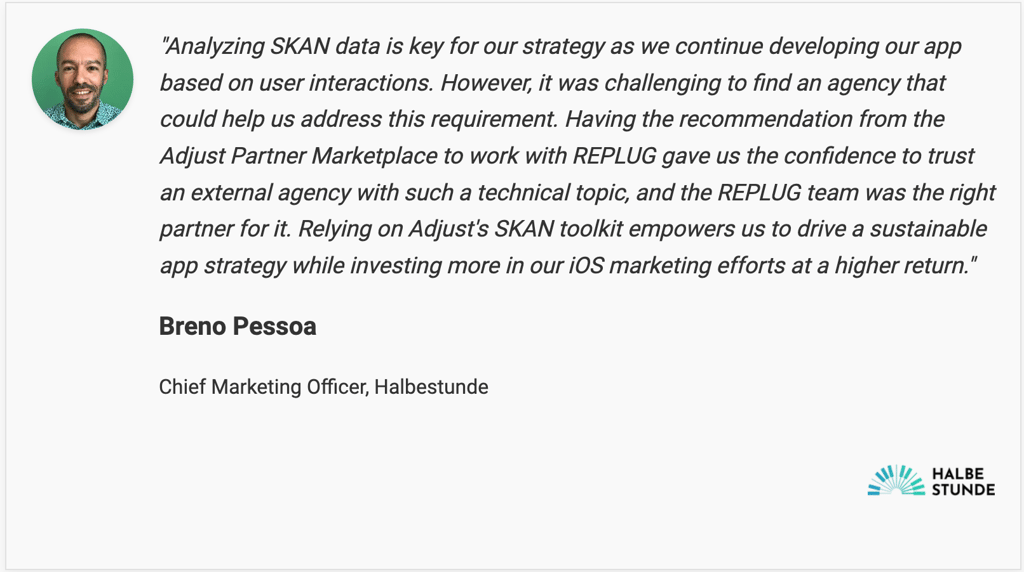 Halbestunde app success story