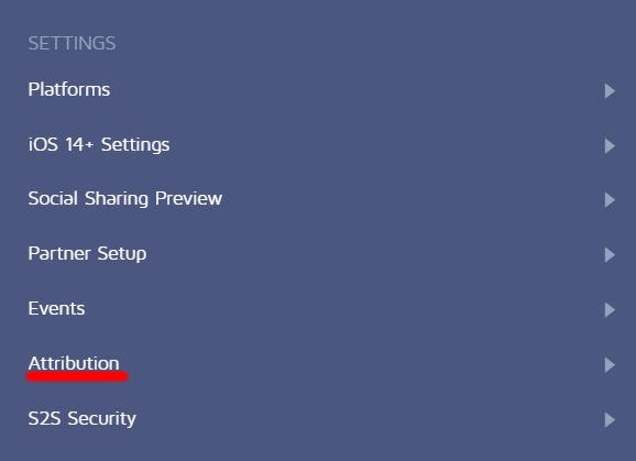 After that, you will go to the Attribution section