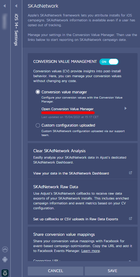 Configure SKAN Conversion Mapping (iOS Only)