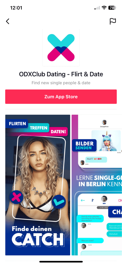 App Profile Pages example