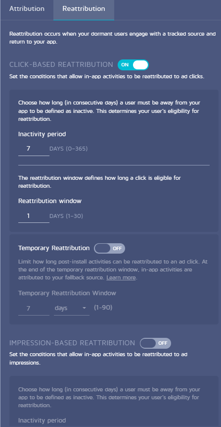 Determine the Default Re-Attribution