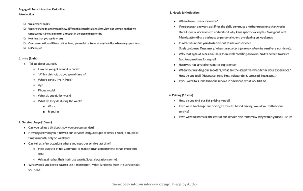 customer profile interview process