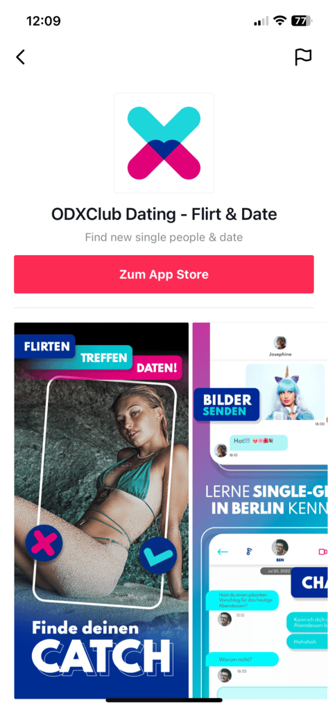 App Profile Pages example