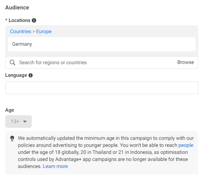 Facebook advantage plus setting up