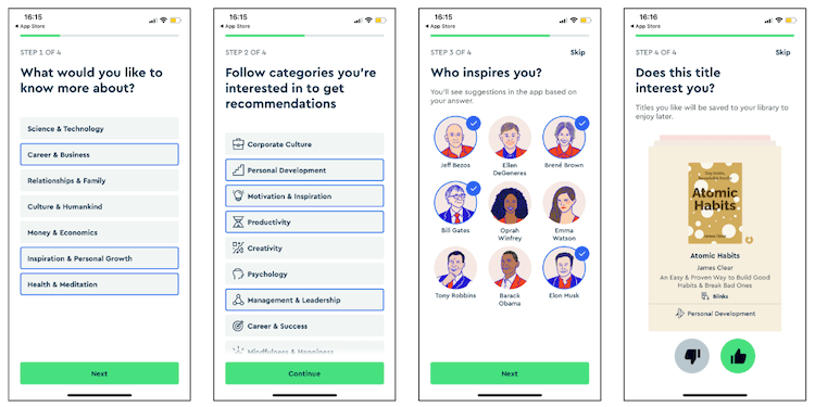 Blinklist example