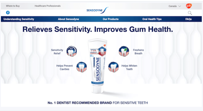 sensodyne social proof