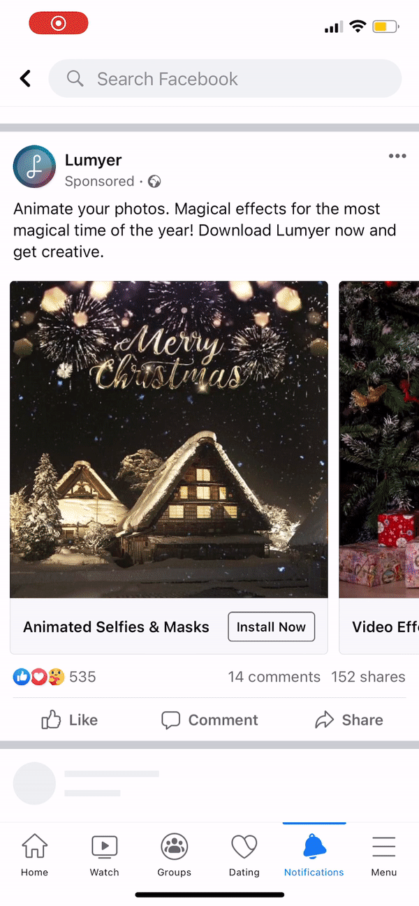 Lumyer: video effects app